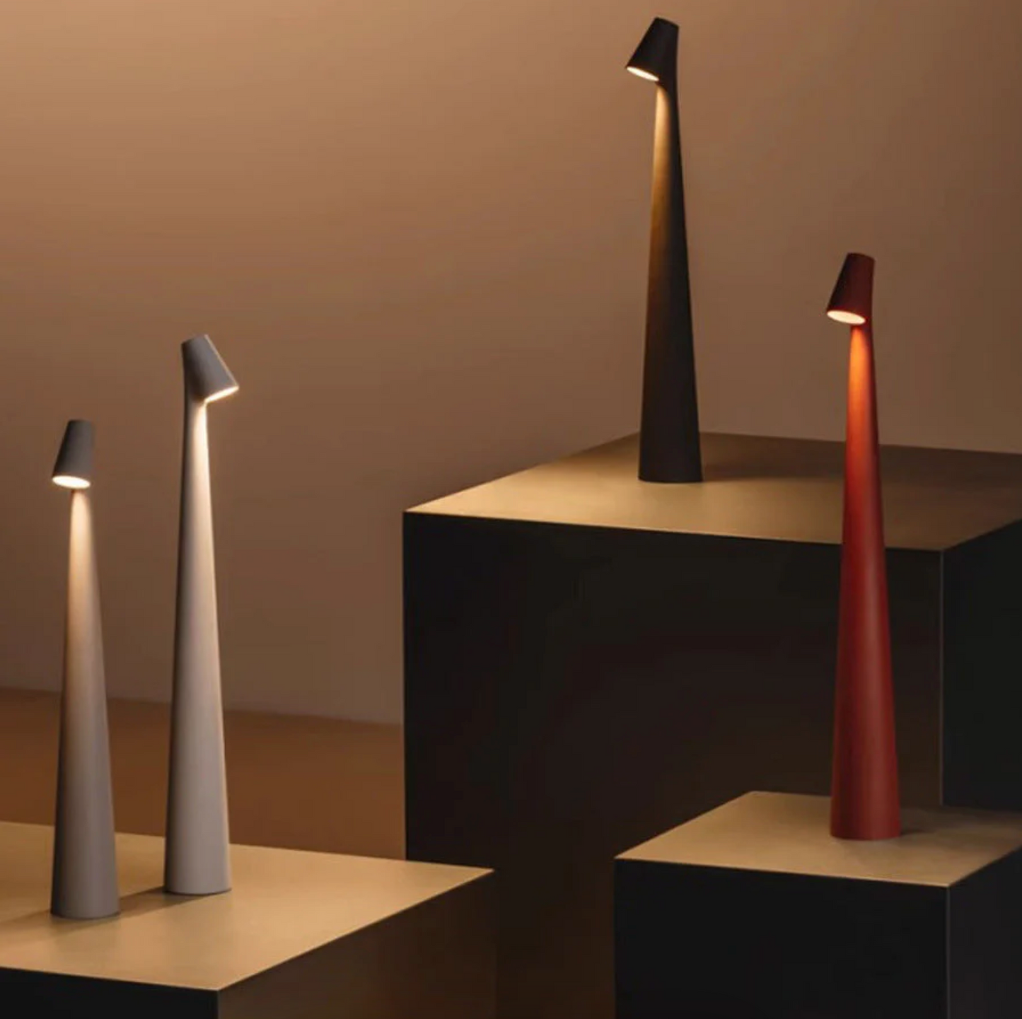 Nordic Minimalist Design Mood Lamp | Cordless | Rechargeable | Dimmable | Reading Lamp | Table Lamp