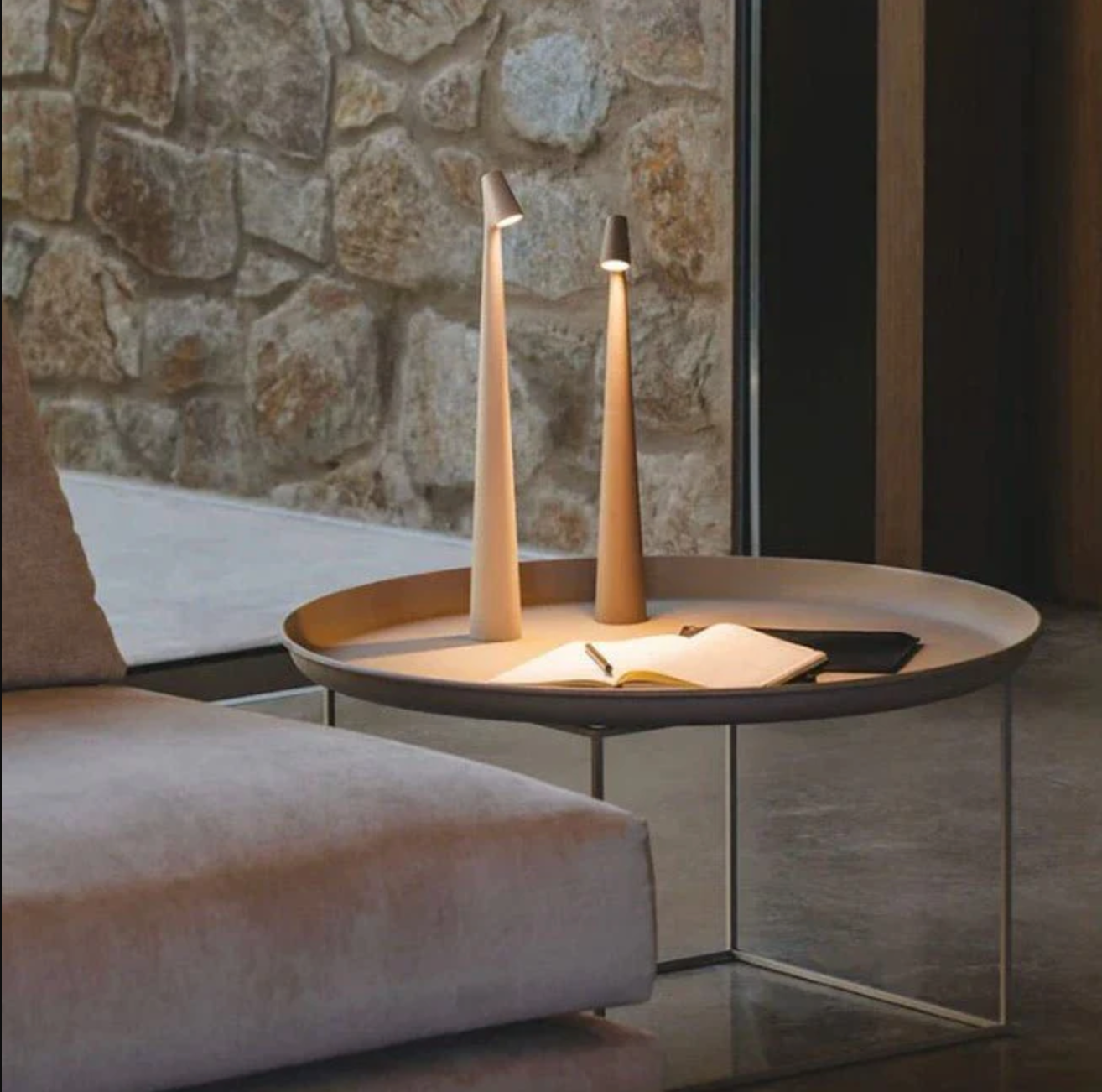 Nordic Minimalist Design Mood Lamp | Cordless | Rechargeable | Dimmable | Reading Lamp | Table Lamp