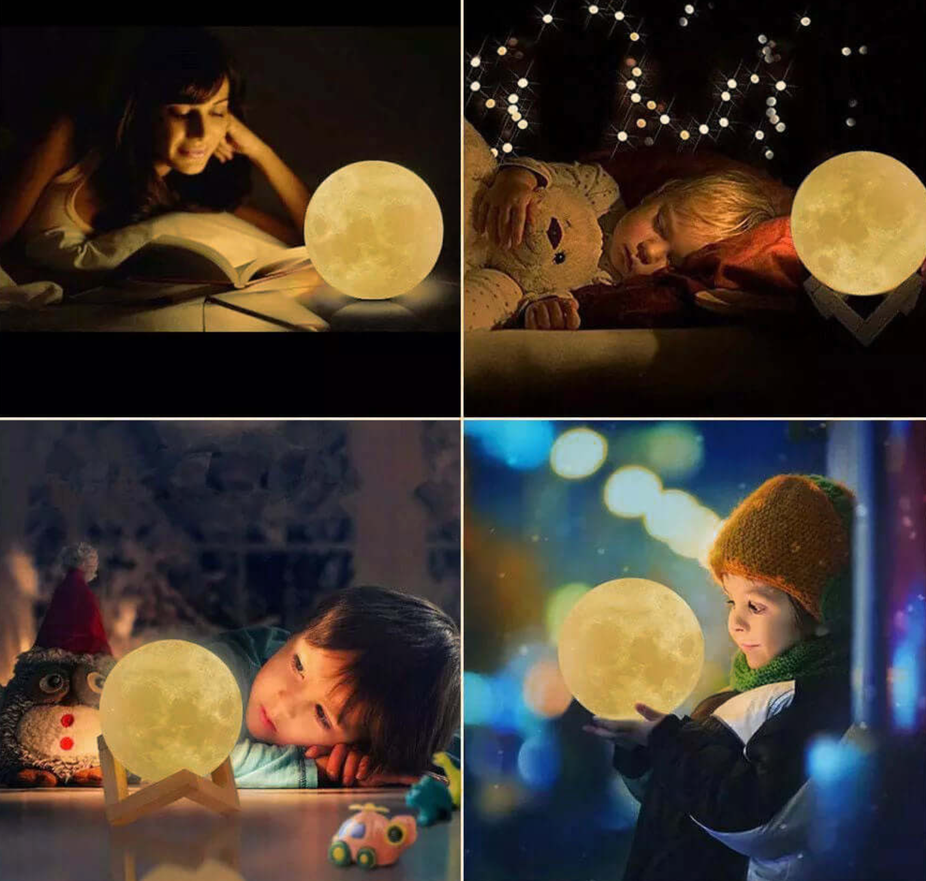 Magic Moon Lamp - Cordless LED Rechargeable Table Lamp - Living Room | Bedside Lamp| Kids Lamp