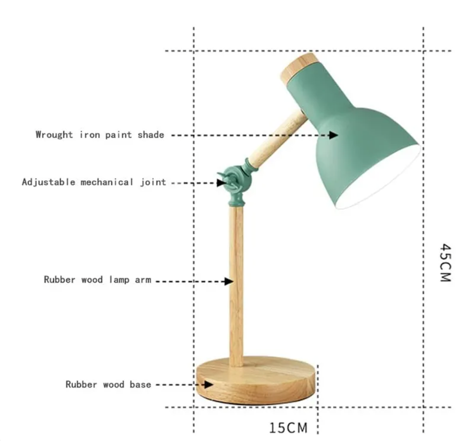 Kids Table Lamp – Nordic Creative Wooden Table Lamp | Desk Lamp | Reading Lamp