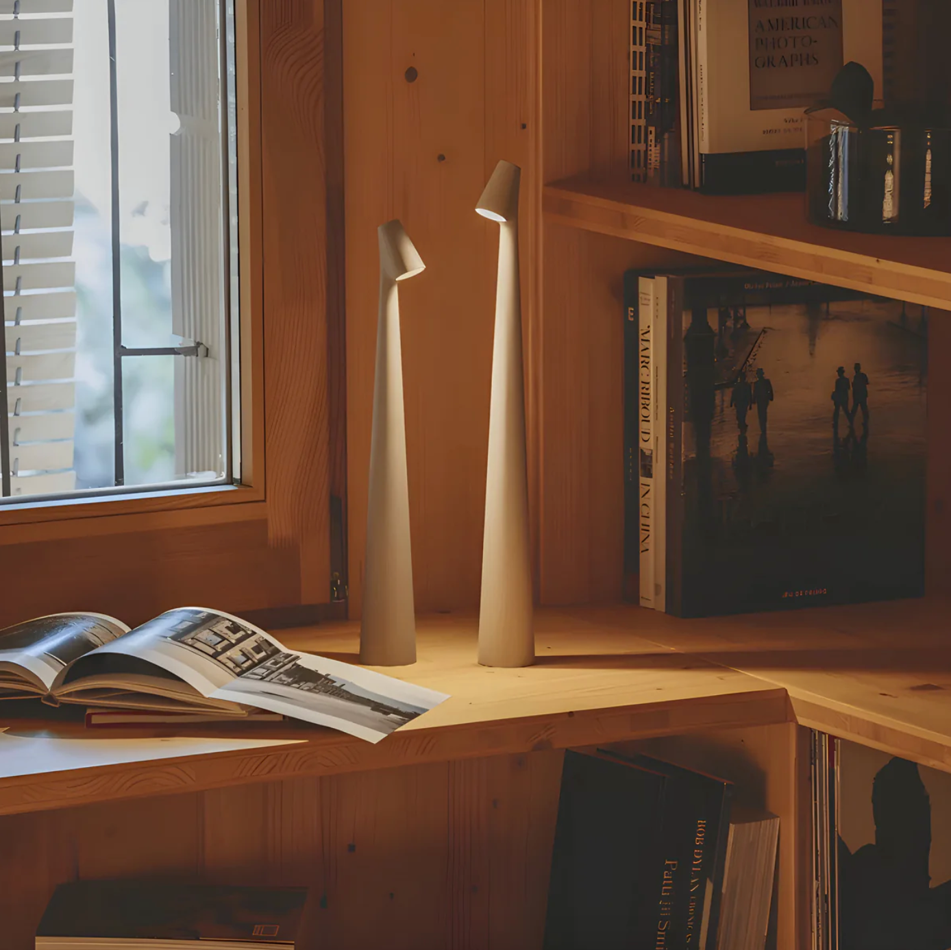 Nordic Minimalist Design Mood Lamp | Cordless | Rechargeable | Dimmable | Reading Lamp | Table Lamp