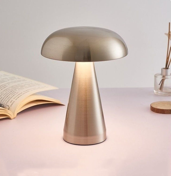 Mushroom LunaLamp - Rechargeable Cordless Table Lamp with 3-Color Touch Sensor