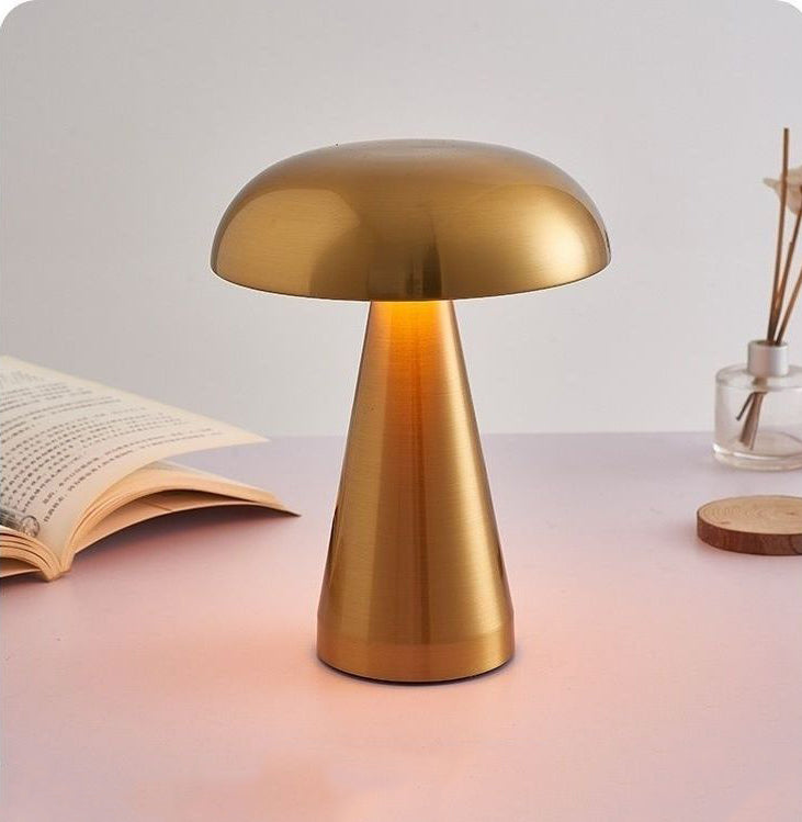 Mushroom LunaLamp - Rechargeable Cordless Table Lamp with 3-Color Touch Sensor