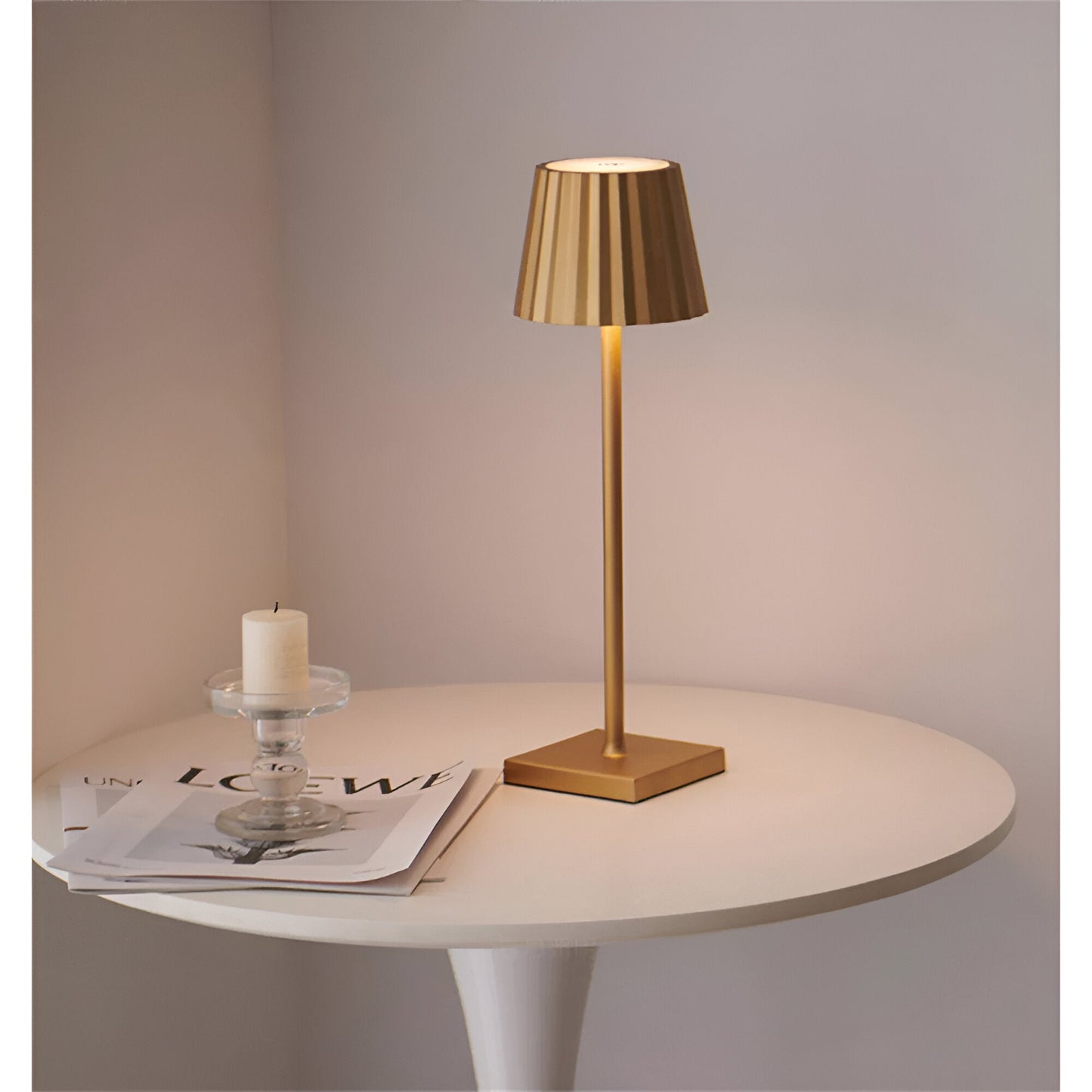 LaminaTouch - Dimmable Cordless and Rechargeable Modern LED Table Lamp