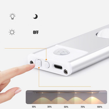 KitchenMotion - LED Under-Cabinet Light for Kitchen with Motion Sensor – Cordless, Rechargeable Battery & Dimmable