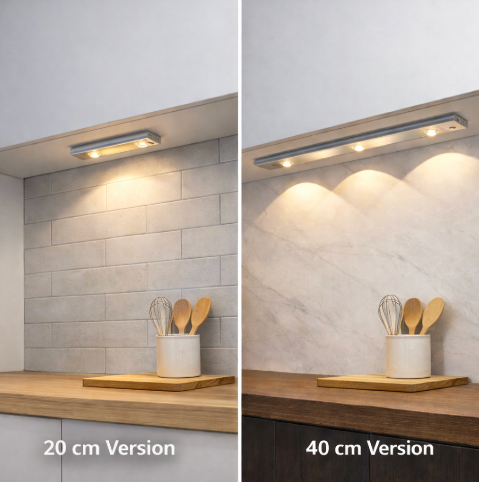 KitchenMotion - LED Under-Cabinet Light for Kitchen with Motion Sensor – Cordless, Rechargeable Battery & Dimmable
