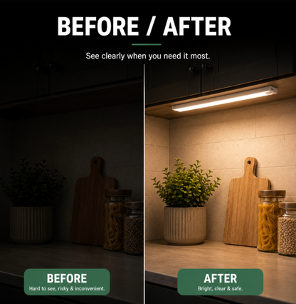 Rechargeable LED Kitchen Under Cupboard Lights  'LumiKitchen' – Under Cabinet Kitchen Lighting – Dimmable USB